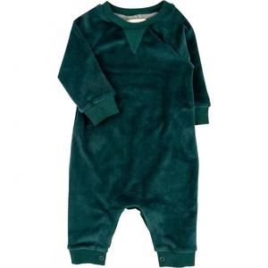 NEW MIKI MIETTE baby henry romper in green velour